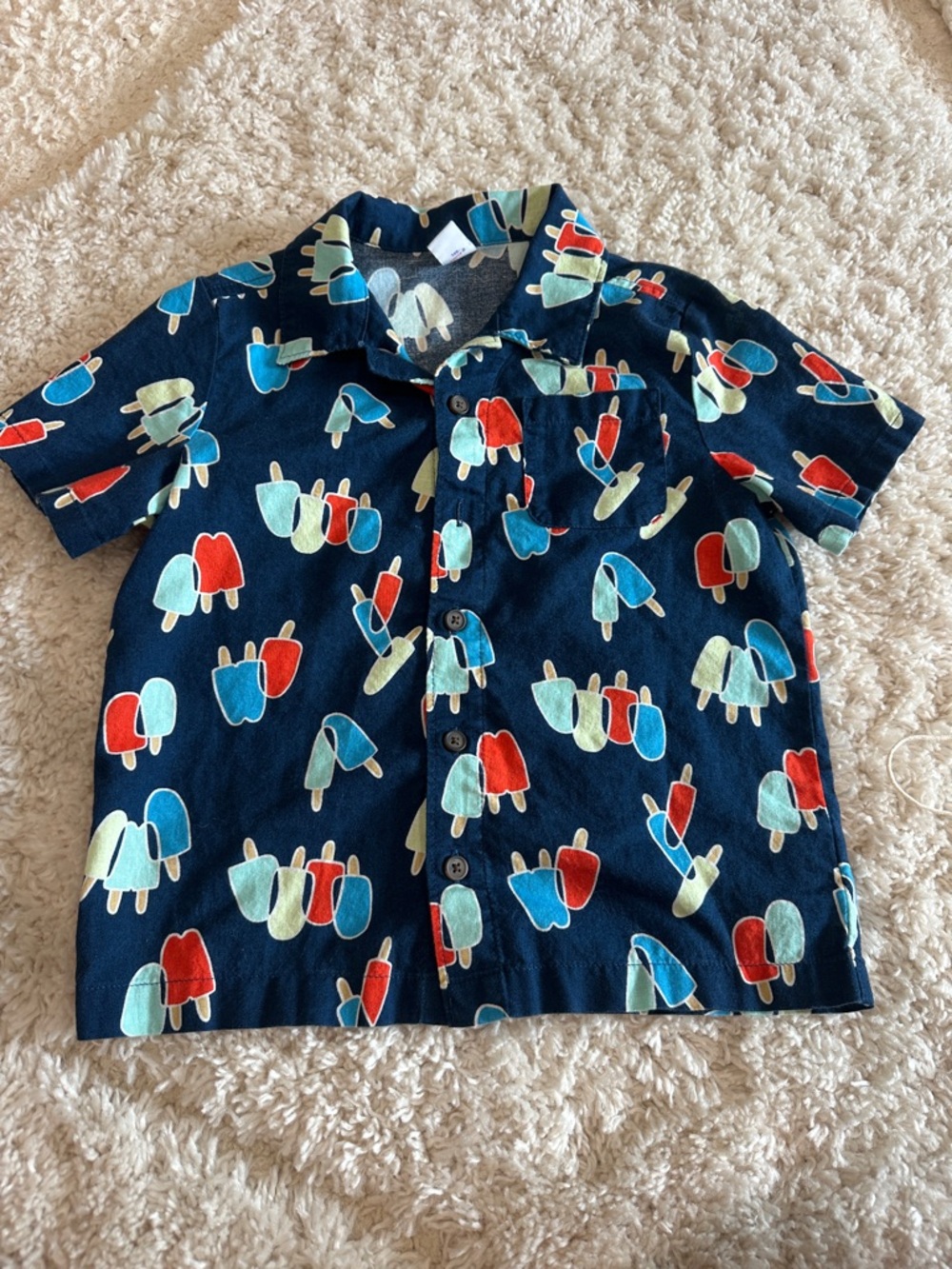 Kids Old Navy Button Down Top with Popsicle Print